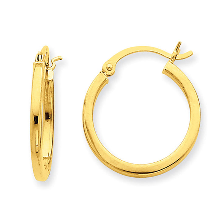 Extra Small Hoop Earrings in 14K Yellow Gold 1/2 Inch (2.00 mm) Image 1