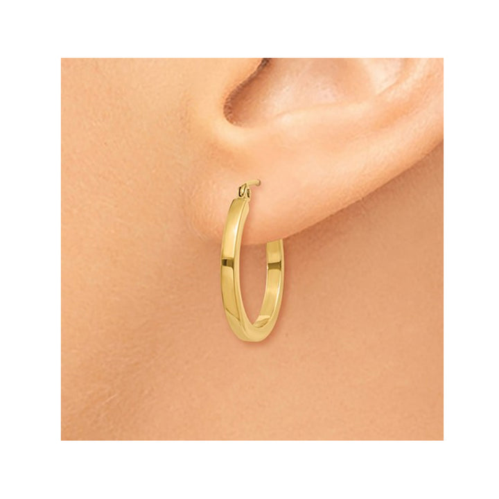 Extra Small Hoop Earrings in 14K Yellow Gold 1/2 Inch (2.00 mm) Image 3