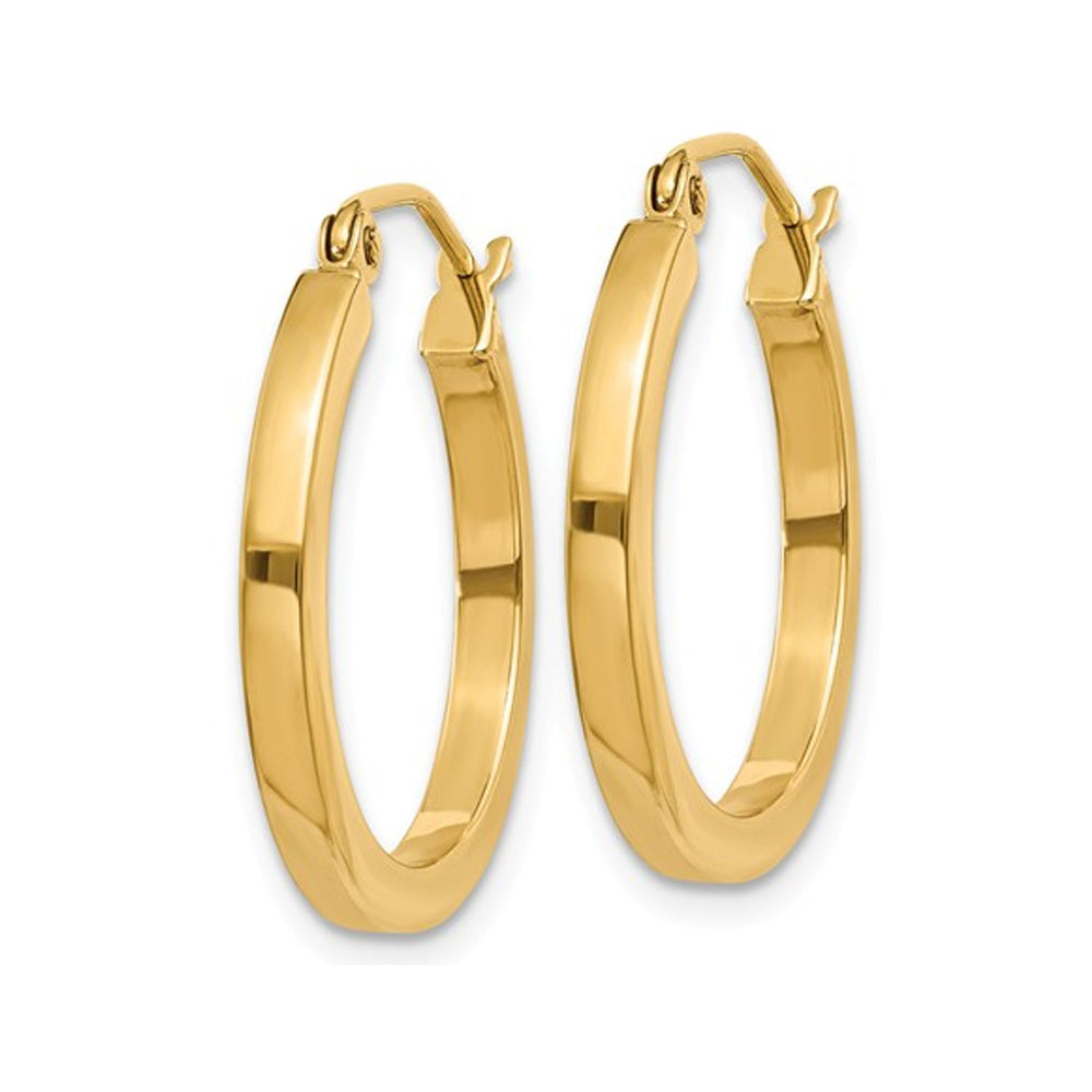 Extra Small Hoop Earrings in 14K Yellow Gold 1/2 Inch (2.00 mm) Image 4