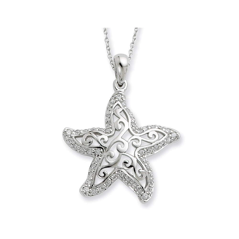 Make a Difference Pendant Necklace in Sterling Silver withSynthetic Cubic Zirconia (CZ)s Image 1