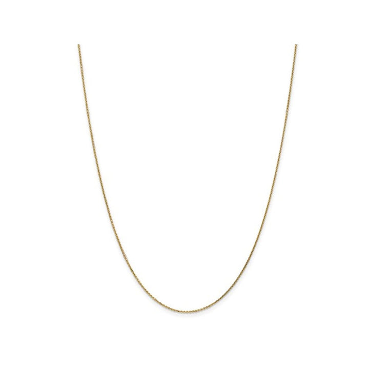 14K Yellow Gold Diamond Cut Cable Chain Necklace in 20 Inches (0.95mm) Image 1