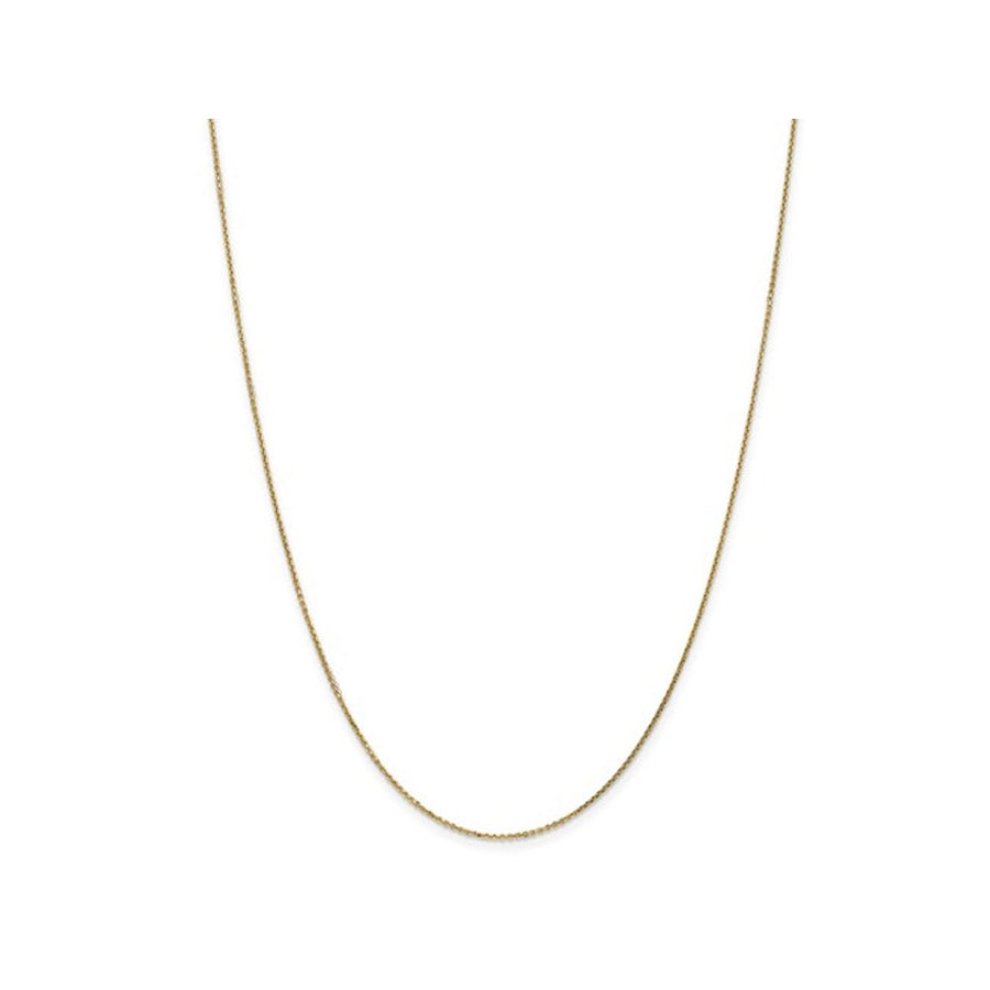 14K Yellow Gold Diamond Cut Cable Chain Necklace in 20 Inches (0.95mm) Image 1