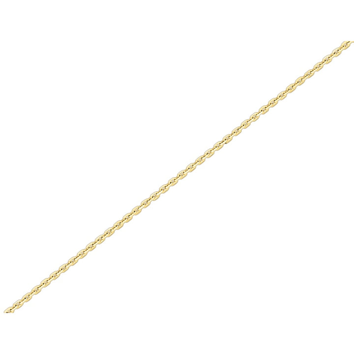 14K Yellow Gold Diamond Cut Cable Chain Necklace in 20 Inches (0.95mm) Image 2