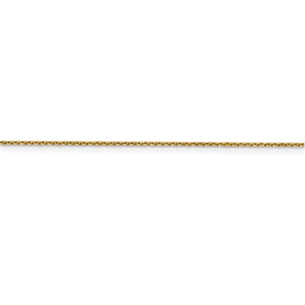 14K Yellow Gold Diamond Cut Cable Chain Necklace in 20 Inches (0.95mm) Image 4