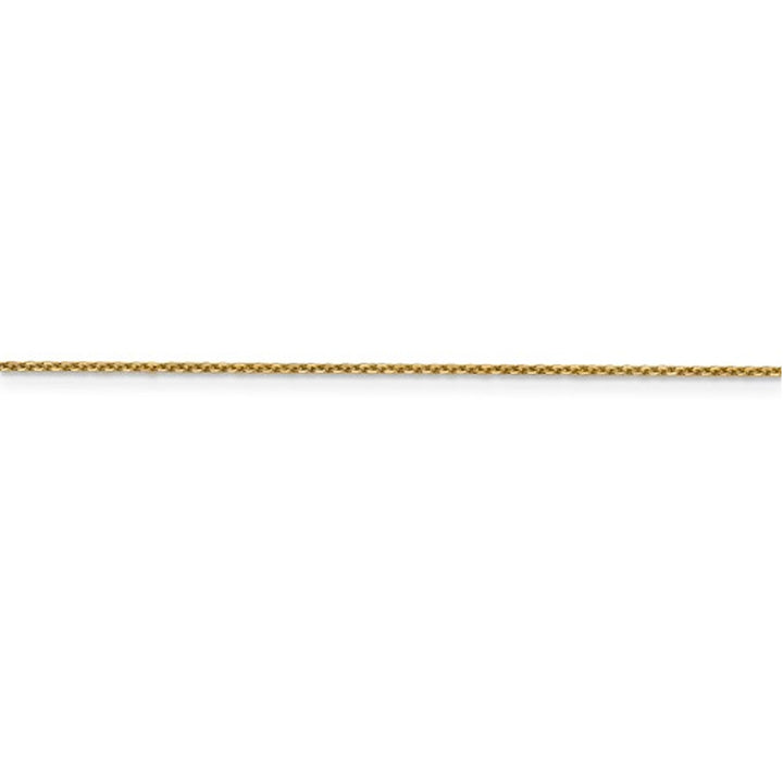 14K Yellow Gold Diamond Cut Cable Chain Necklace in 20 Inches (0.95mm) Image 4