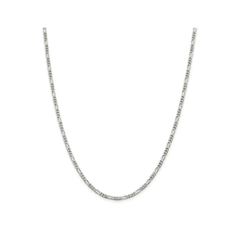 Figaro Chain Necklace in Sterling Silver 18 Inches (2.85mm) Image 1