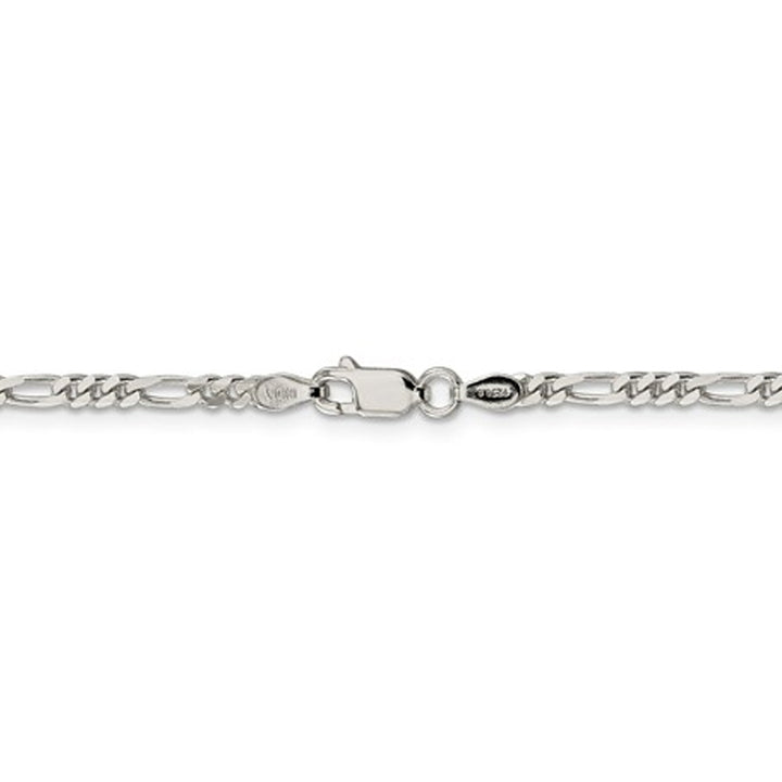 Figaro Chain Necklace in Sterling Silver 18 Inches (2.85mm) Image 4