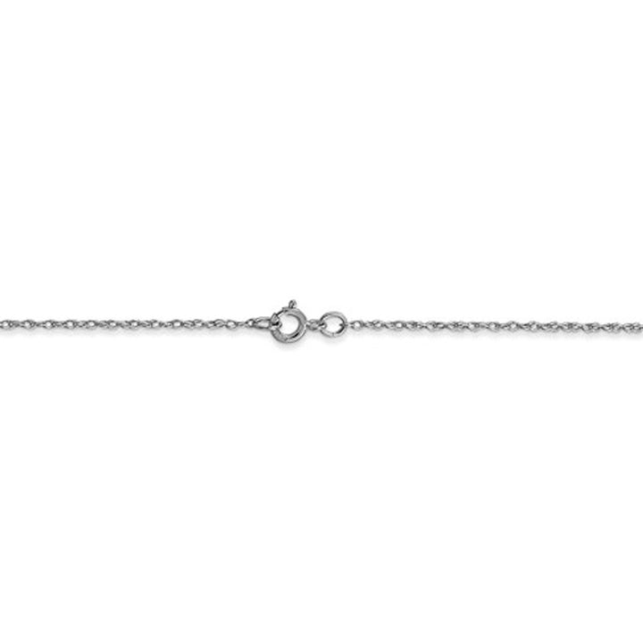 14 Karat White Gold 18 inch Carded Cable Rope Chain (6R) Image 3