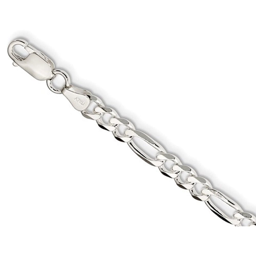 Figaro Chain Bracelet in Sterling Silver 7 Inches (5.50mm) Image 1