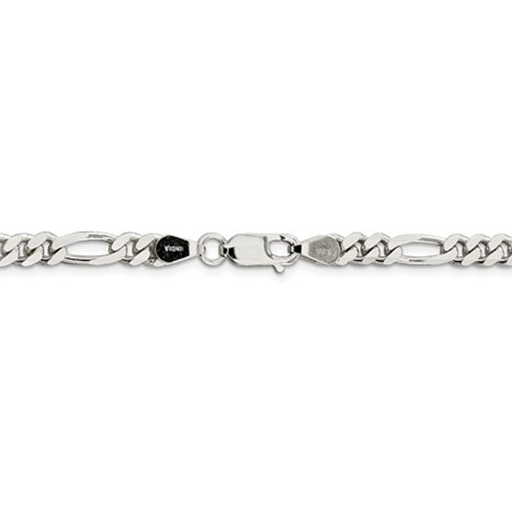 Figaro Chain Bracelet in Sterling Silver 7 Inches (5.50mm) Image 3