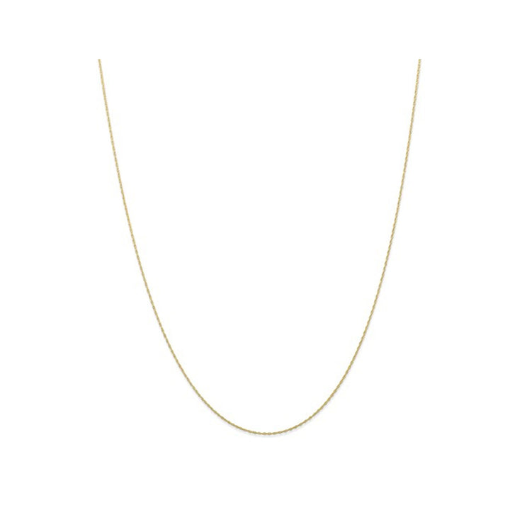 10 Karat Yellow Gold Cable Rope Chain 18 Inch Chain .5mm Image 1