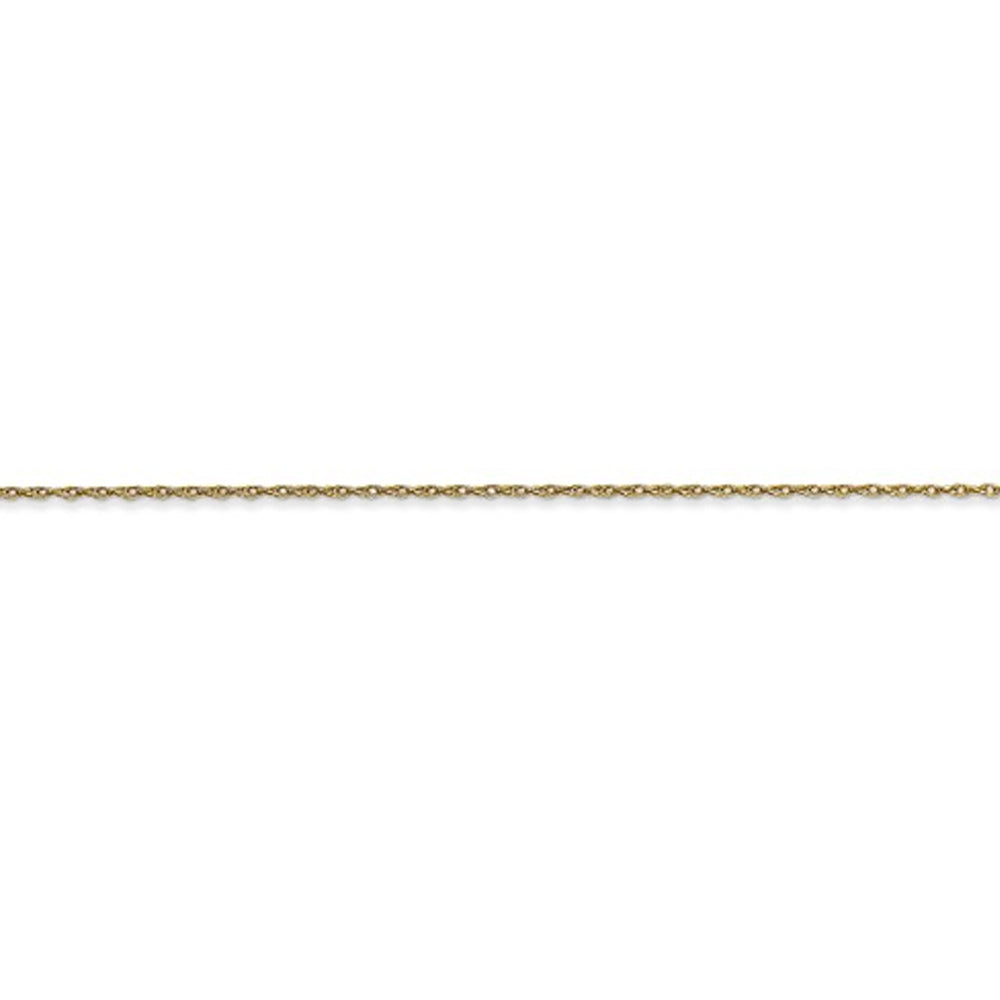 10 Karat Yellow Gold Cable Rope Chain 18 Inch Chain .5mm Image 4