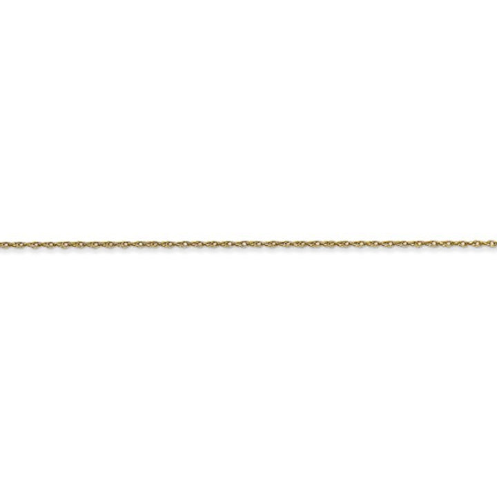 10 Karat Yellow Gold Cable Rope Chain 18 Inch Chain .5mm Image 4