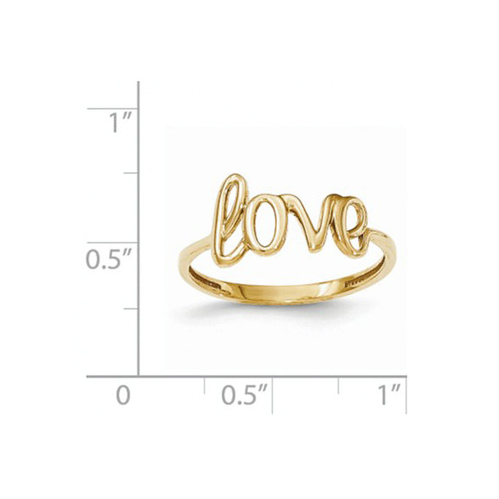 Ladies 14K Yellow Gold Polished Love Ring Image 3