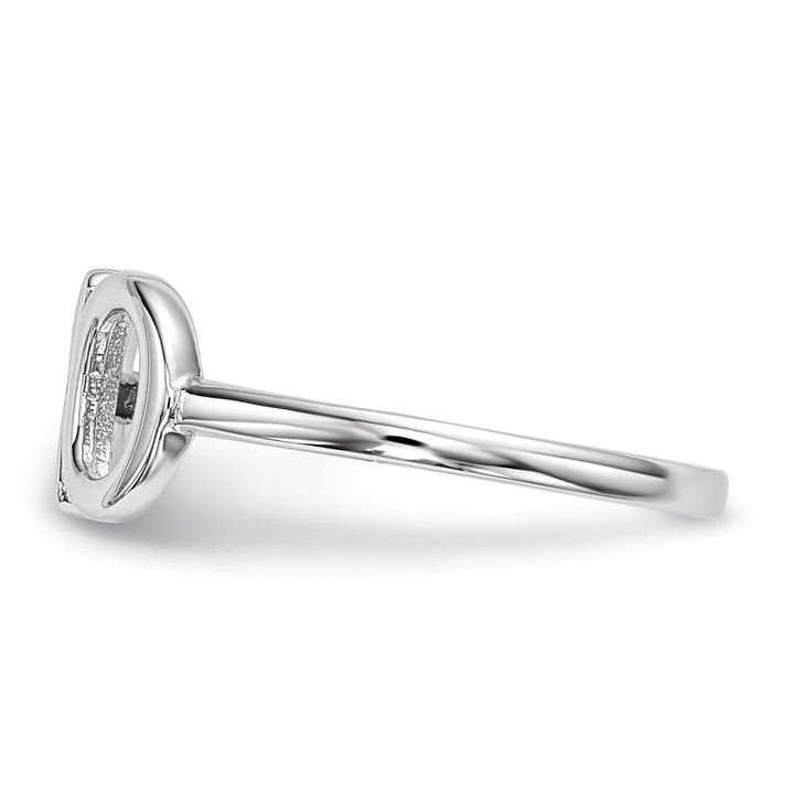 Ladies 14K White Gold Polished X-O Fashion Ring Image 2