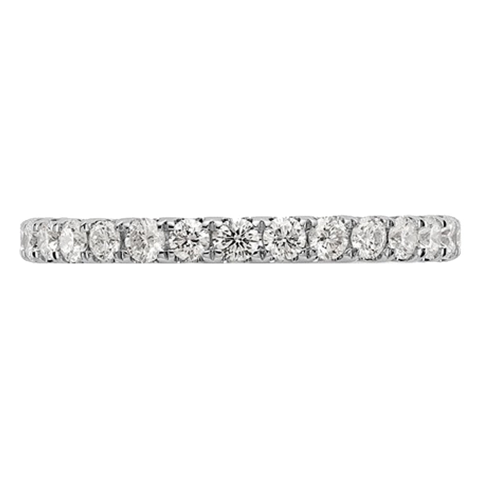 1.00 Carat (ctw H-II1-I2) Diamond Eternity Wedding Band in 14K White Gold Ring Image 4
