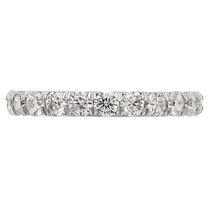 2.00 Carat (ctw Color H-ISI2-I1) Ladies Diamond Eternity Wedding Band Ring in 14K White Gold Image 4