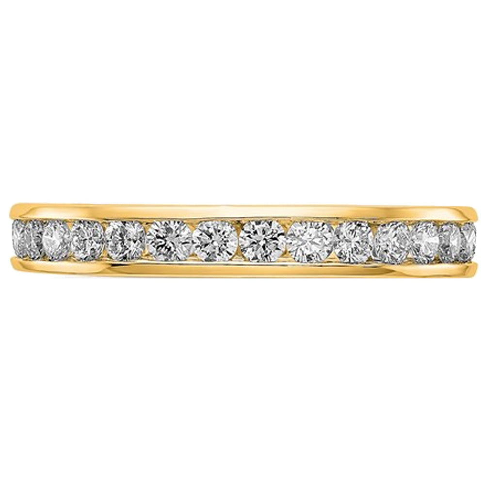 1.00 Carat (ctw Color H-II1-I2) Ladies Diamond Eternity Wedding Band Ring in 14K Yellow Gold Image 3