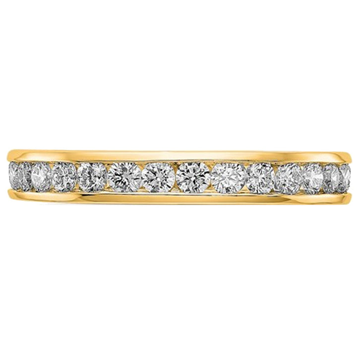 1.00 Carat (ctw Color H-II1-I2) Ladies Diamond Eternity Wedding Band Ring in 14K Yellow Gold Image 3
