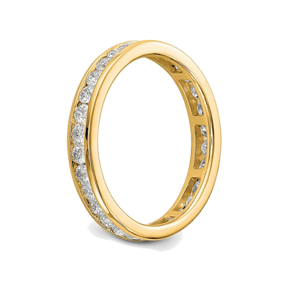 1.00 Carat (ctw Color H-II1-I2) Ladies Diamond Eternity Wedding Band Ring in 14K Yellow Gold Image 2
