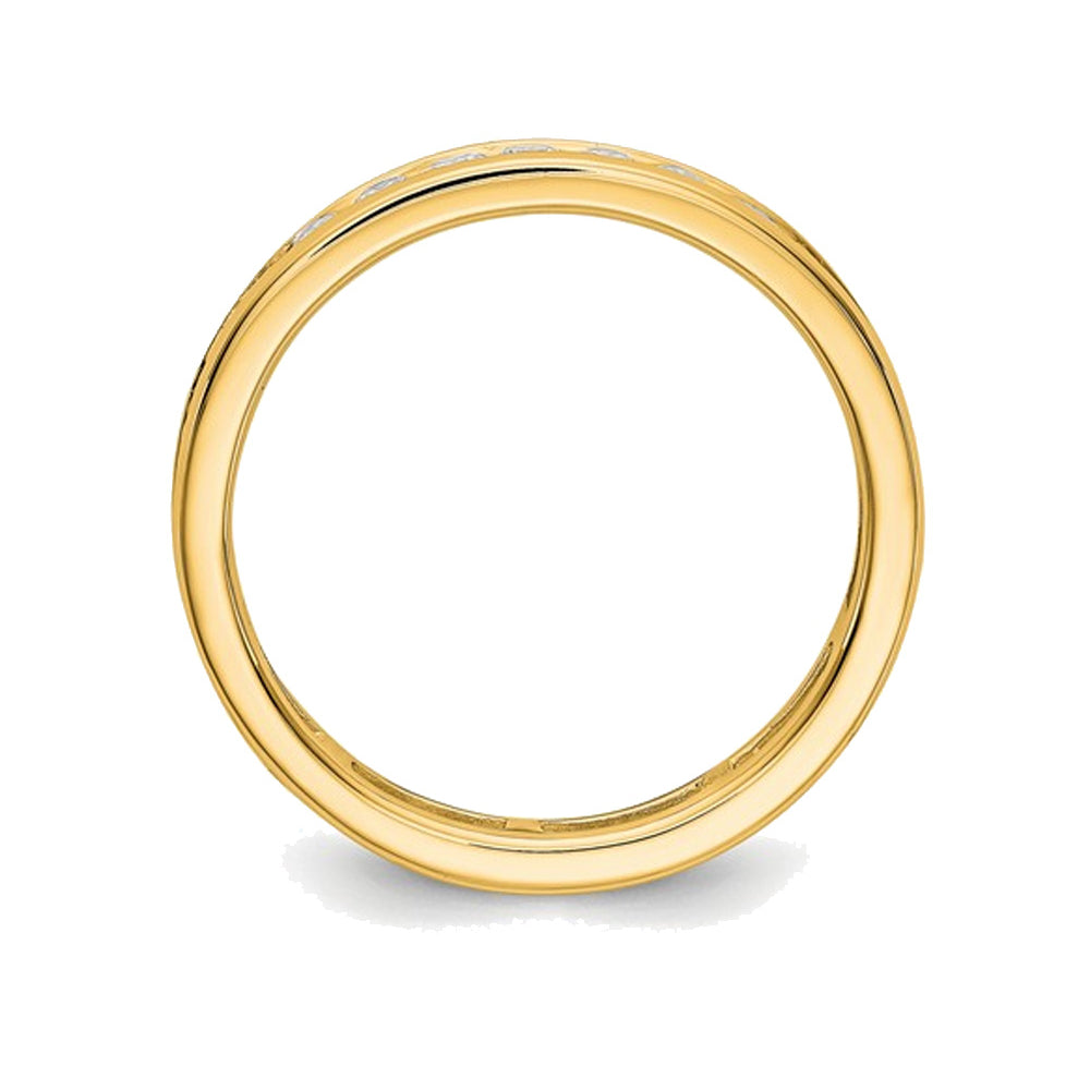 1.00 Carat (ctw Color H-II1-I2) Ladies Diamond Eternity Wedding Band Ring in 14K Yellow Gold Image 4