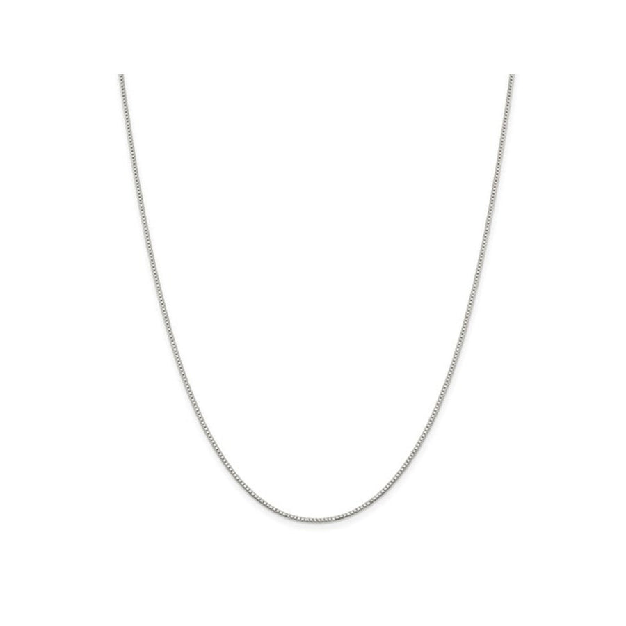 Box Chain Necklace in Sterling Silver 18 Inches (1.10mm) Image 1