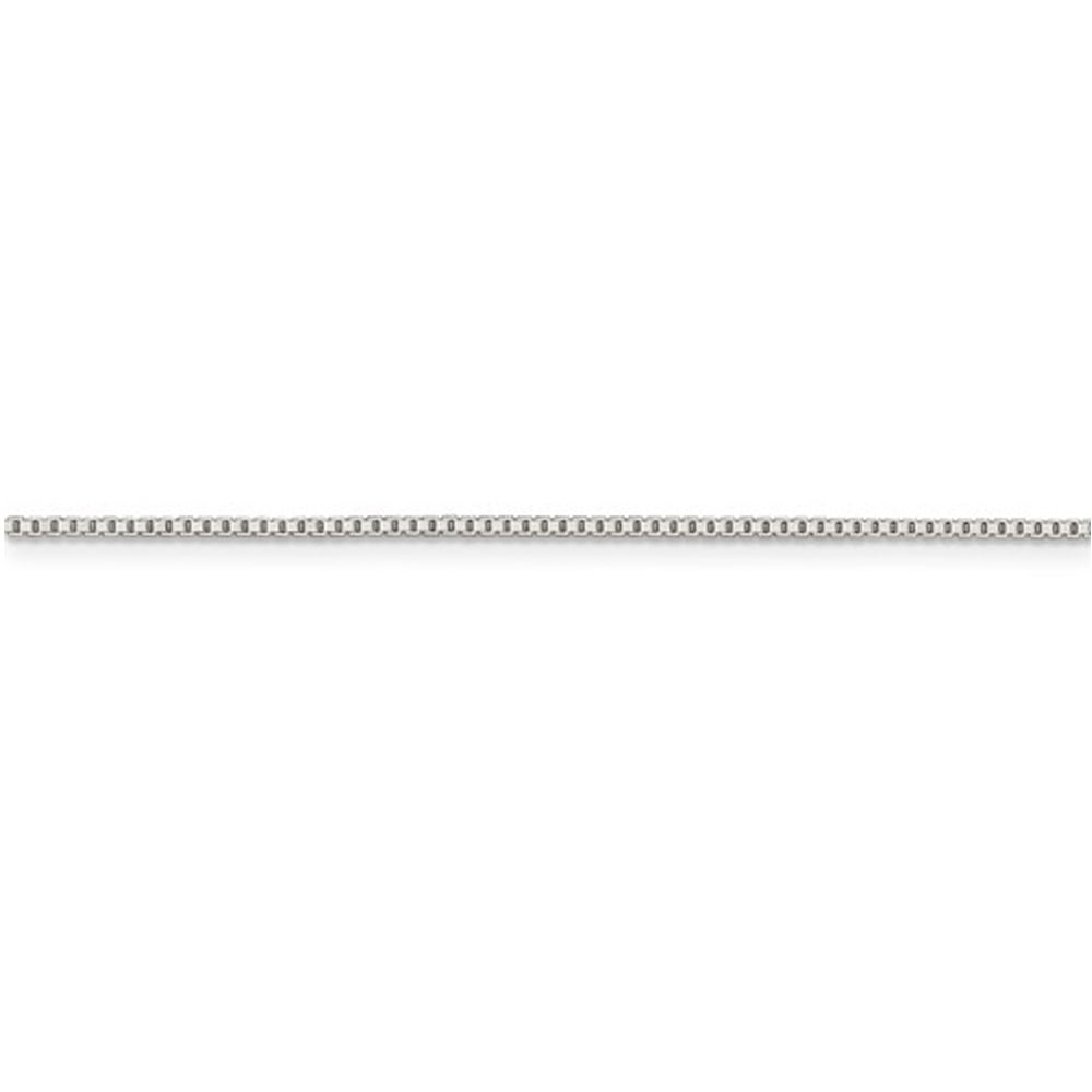 Box Chain Necklace in Sterling Silver 18 Inches (1.10mm) Image 2