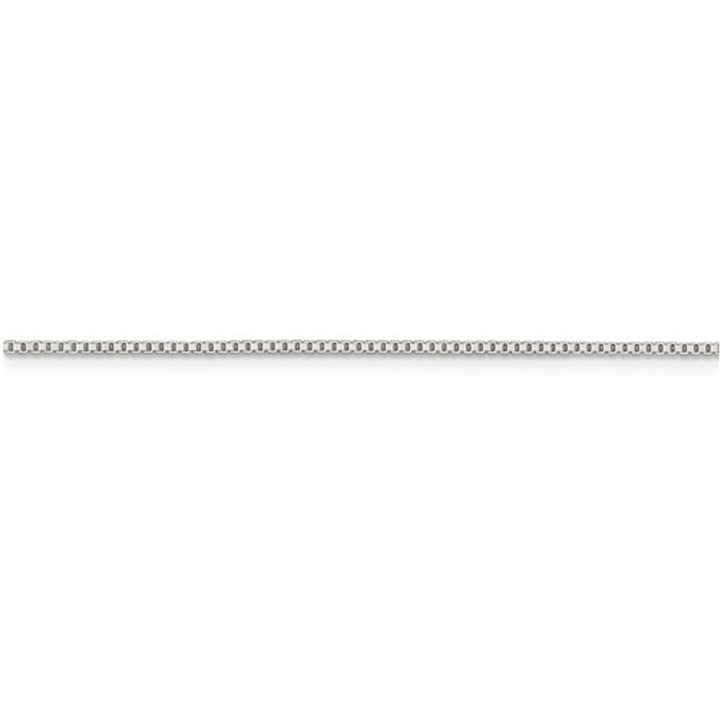 Box Chain Necklace in Sterling Silver 18 Inches (1.10mm) Image 2