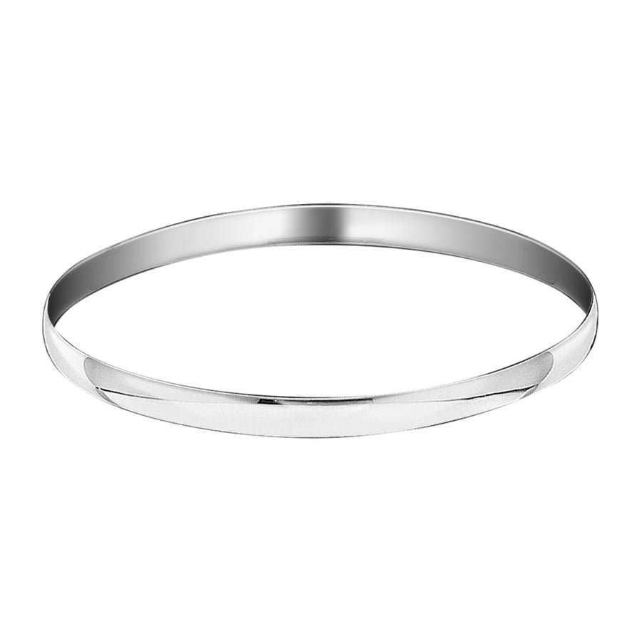 Sterling Silver Slip On Solid Bangle Bracelet (4.5mm) Image 1