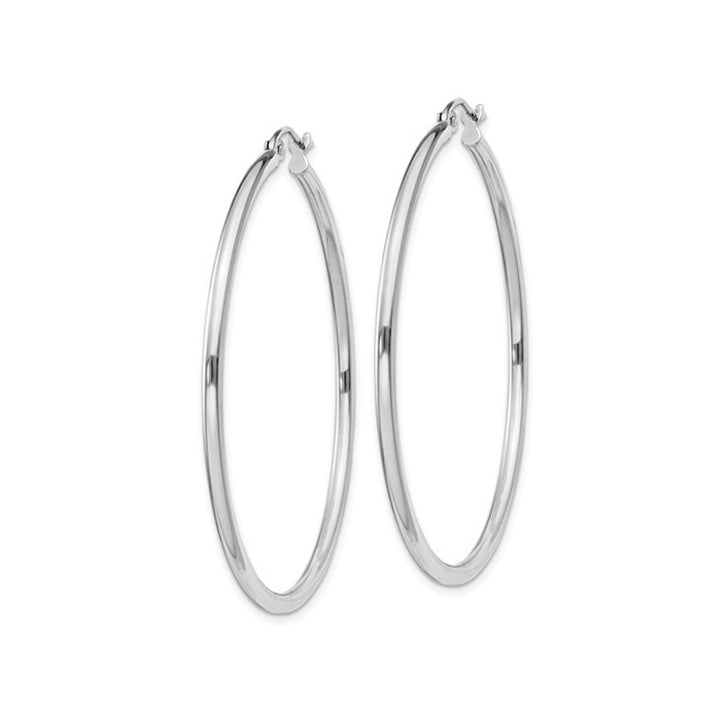 Extra Large Hoop Earrings in Sterling Silver (2.0mm thick 47mm hieght) Image 3