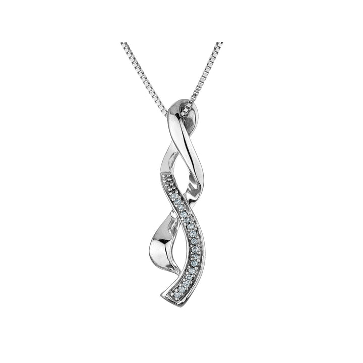 Sterling Silver Infinity Pendant Necklace with Chain Image 1