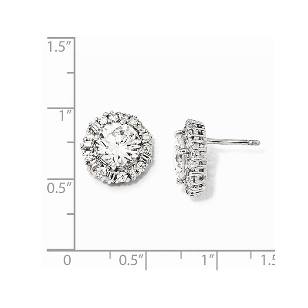 Cubic Zirconia (CZ) Stud Earrings in Sterling Silver Image 3