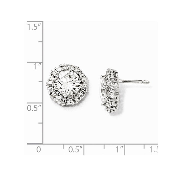 Cubic Zirconia (CZ) Stud Earrings in Sterling Silver Image 3