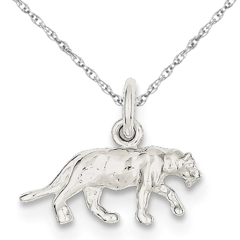 Panther Charm Pendant Necklace from Sterling Silver with Chain Image 1
