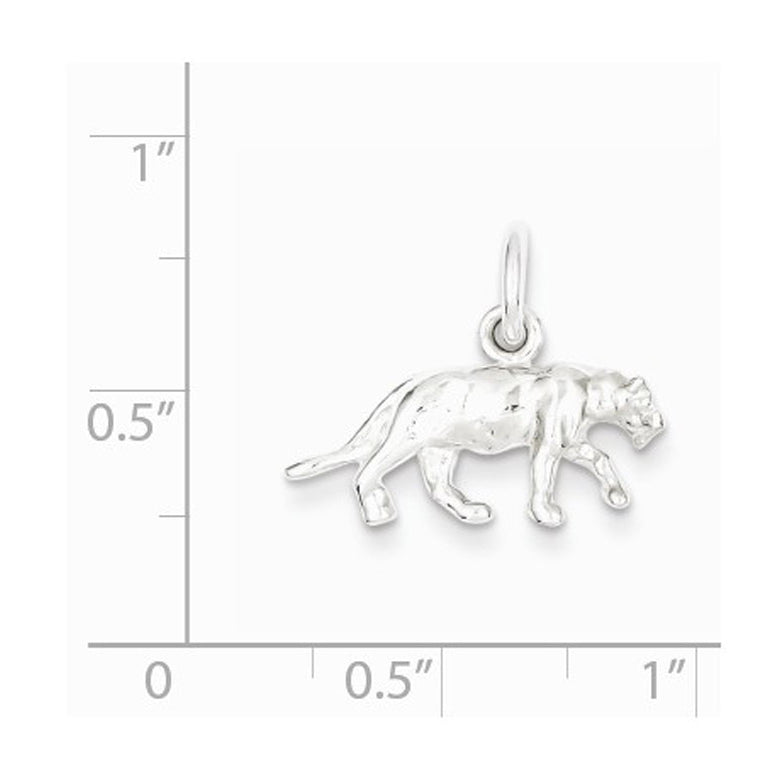 Panther Charm Pendant Necklace from Sterling Silver with Chain Image 2