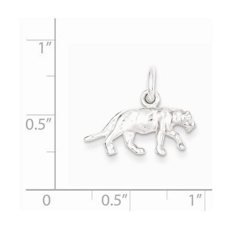 Panther Charm Pendant Necklace from Sterling Silver with Chain Image 2