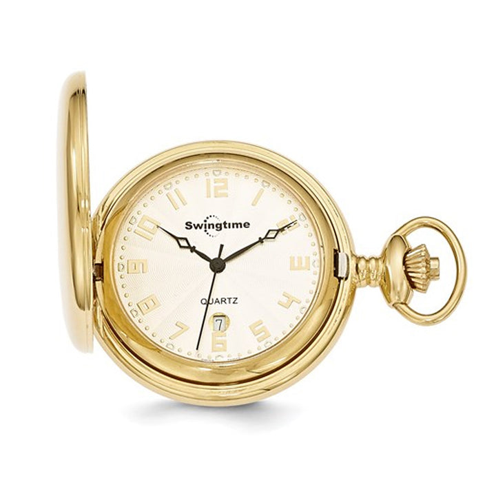 Swingtime Rose and Chrome Finish Pocket Watch 48mm Image 1