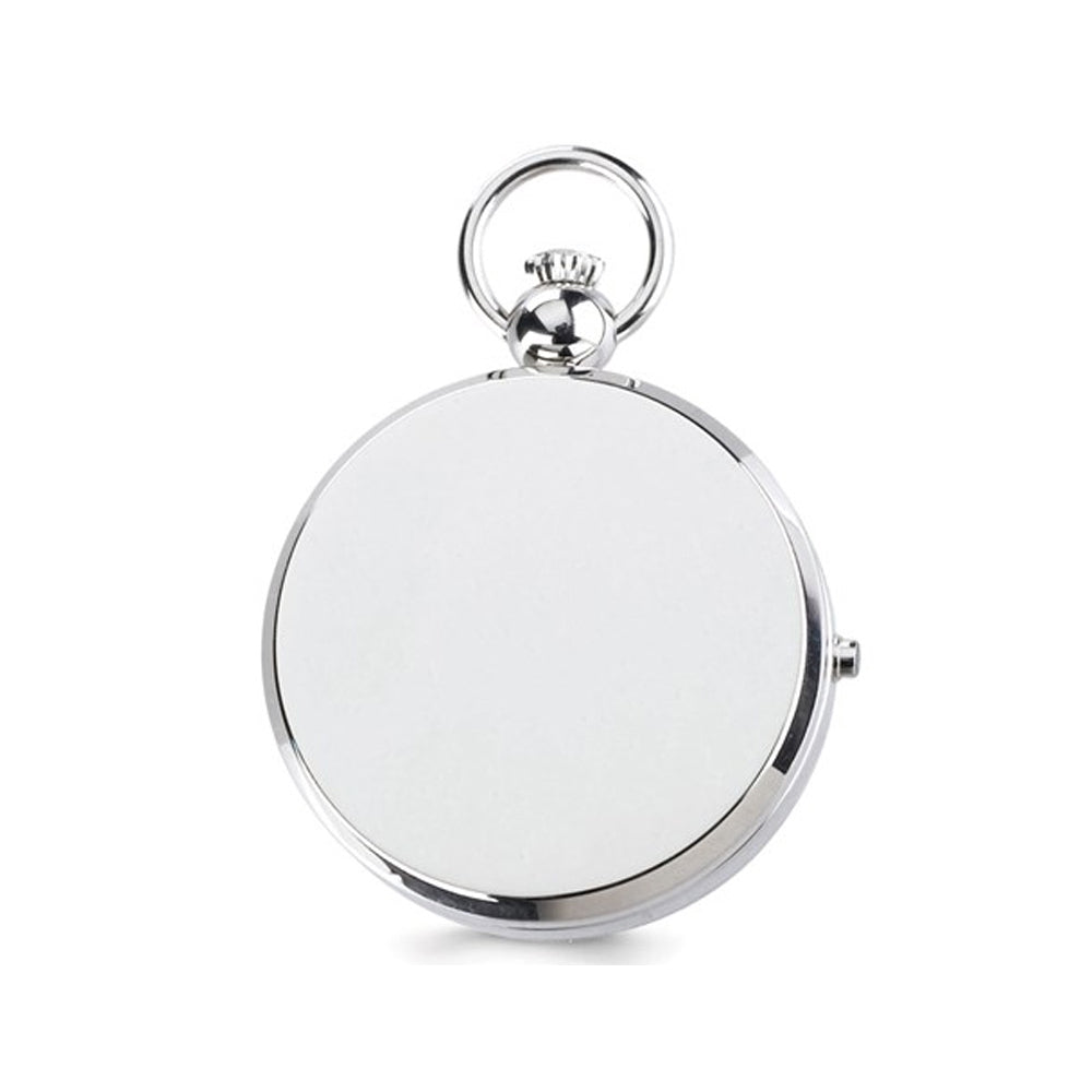 Chrome Finish Photo Insert Pocket Watch (48mm) Image 4