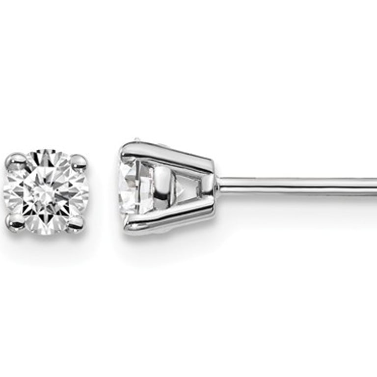 1/3 Carat (ctw VS2-Si1 D-E-F) Lab-Grown Diamond Solitaire Stud Earrings in 14K White Gold Image 1