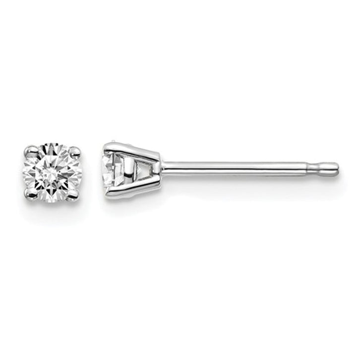 1/4 Carat (ctw VS2-Si1 D-E-F) Lab Grown Diamond Solitaire Stud Earrings in 14K White Gold Image 1