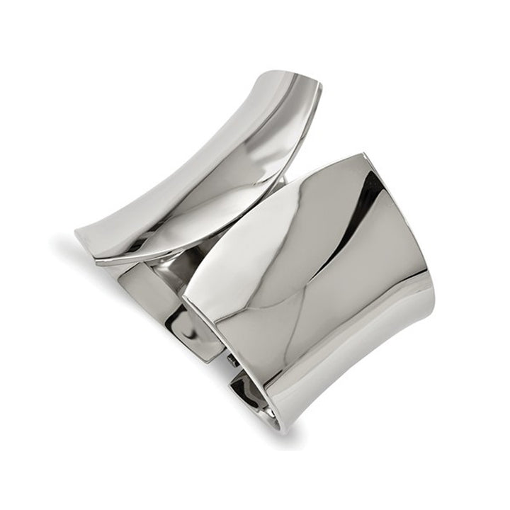 Stainless Steel POlished Hinged Bangle Image 1