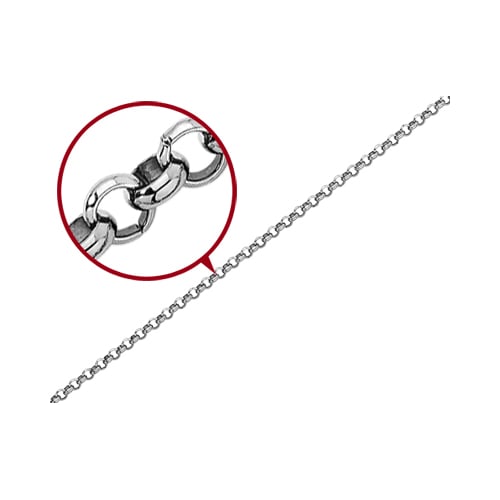 Mens Chisel Rolo Chain Necklace in Stainless Steel 18 Inches (6.00 mm) Image 1