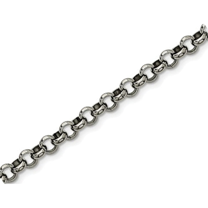 Mens Chisel Rolo Chain Bracelet in Stainless Steel 7.5 Inches (6.00 mm) Image 1