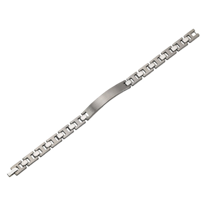 Mens Engraveable Bracelet in Titanium 8.5 Inch Image 2