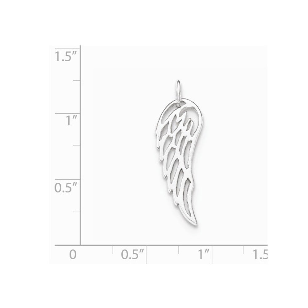 Sterling Silver Angel Wing Pendant Necklace with Chain Image 2