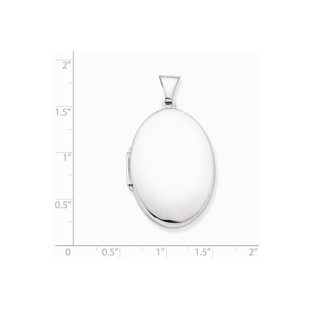 2-Frame Oval Locket in Sterling Silver with Chain Image 3