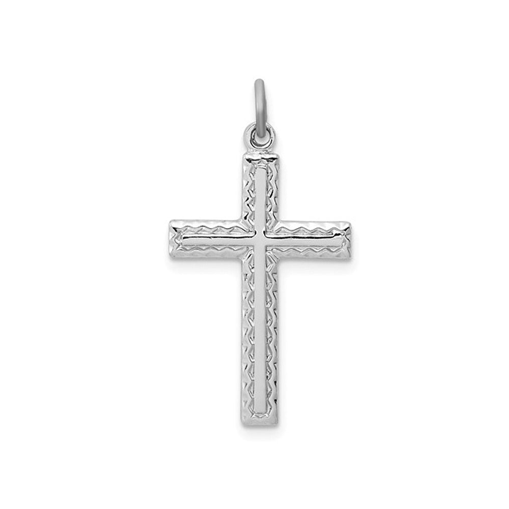 Sterling Silver Junior Cross Pendant Necklace with Chain Image 3