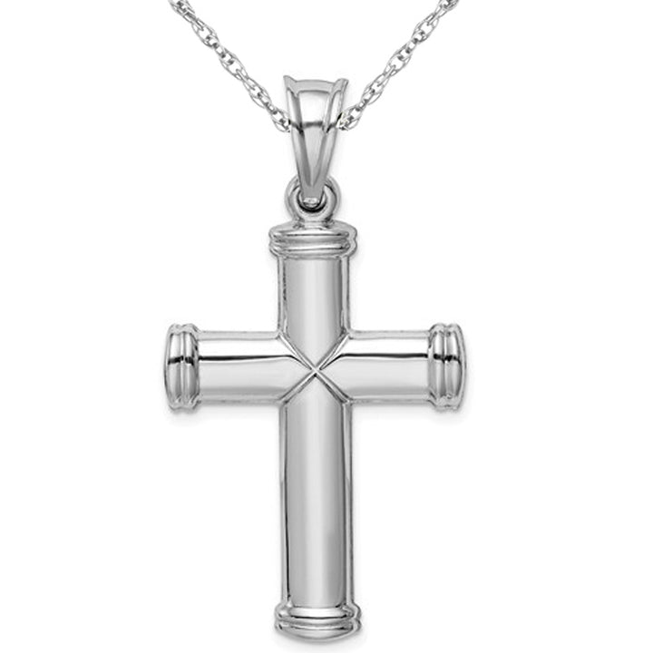 Sterling Silver Reversible Cross Pendant Necklace with Chain Image 4