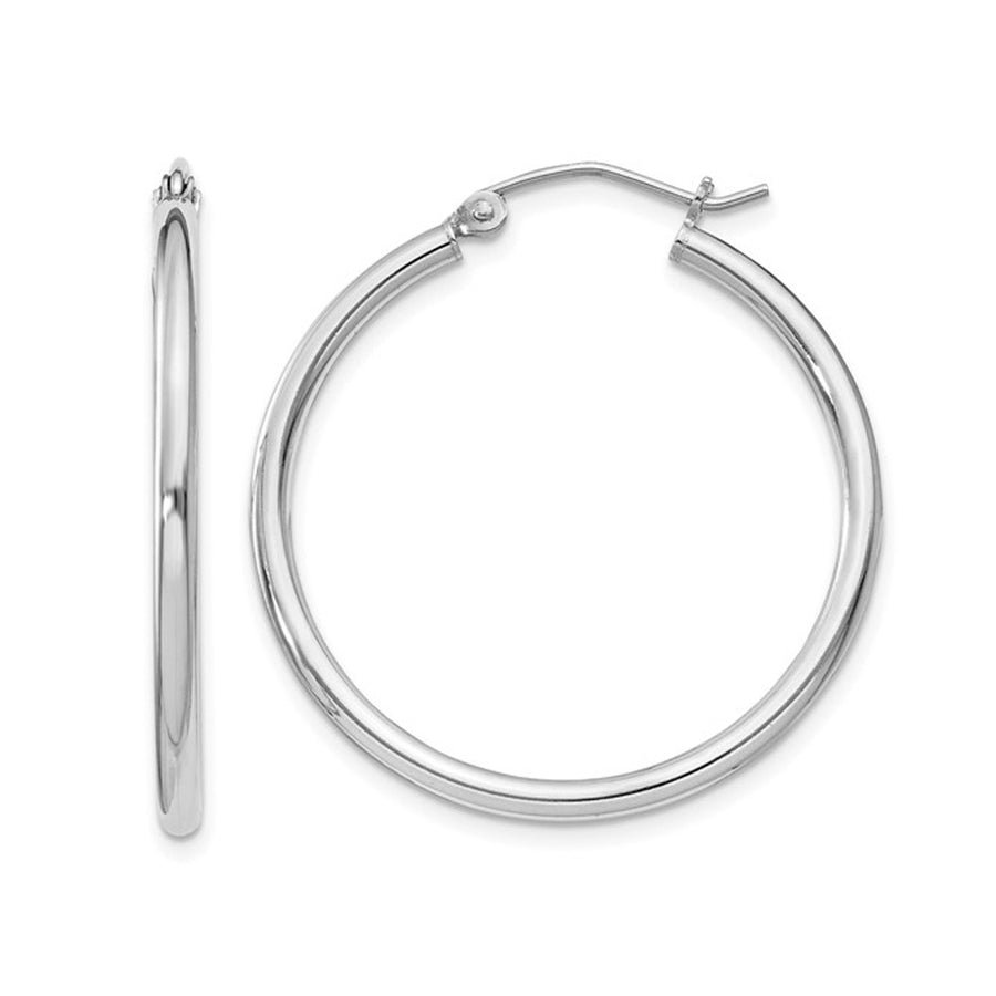 Medium Hoop Earrings in Sterling Silver 1 1/4 (2.0mm) Image 1