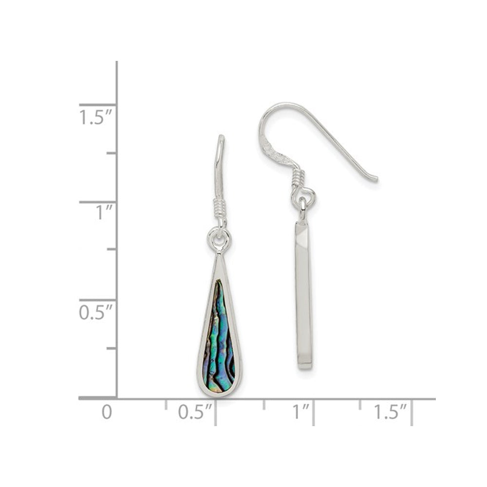 Abalone Dangling Drop Earrings in Sterling Silver Image 2